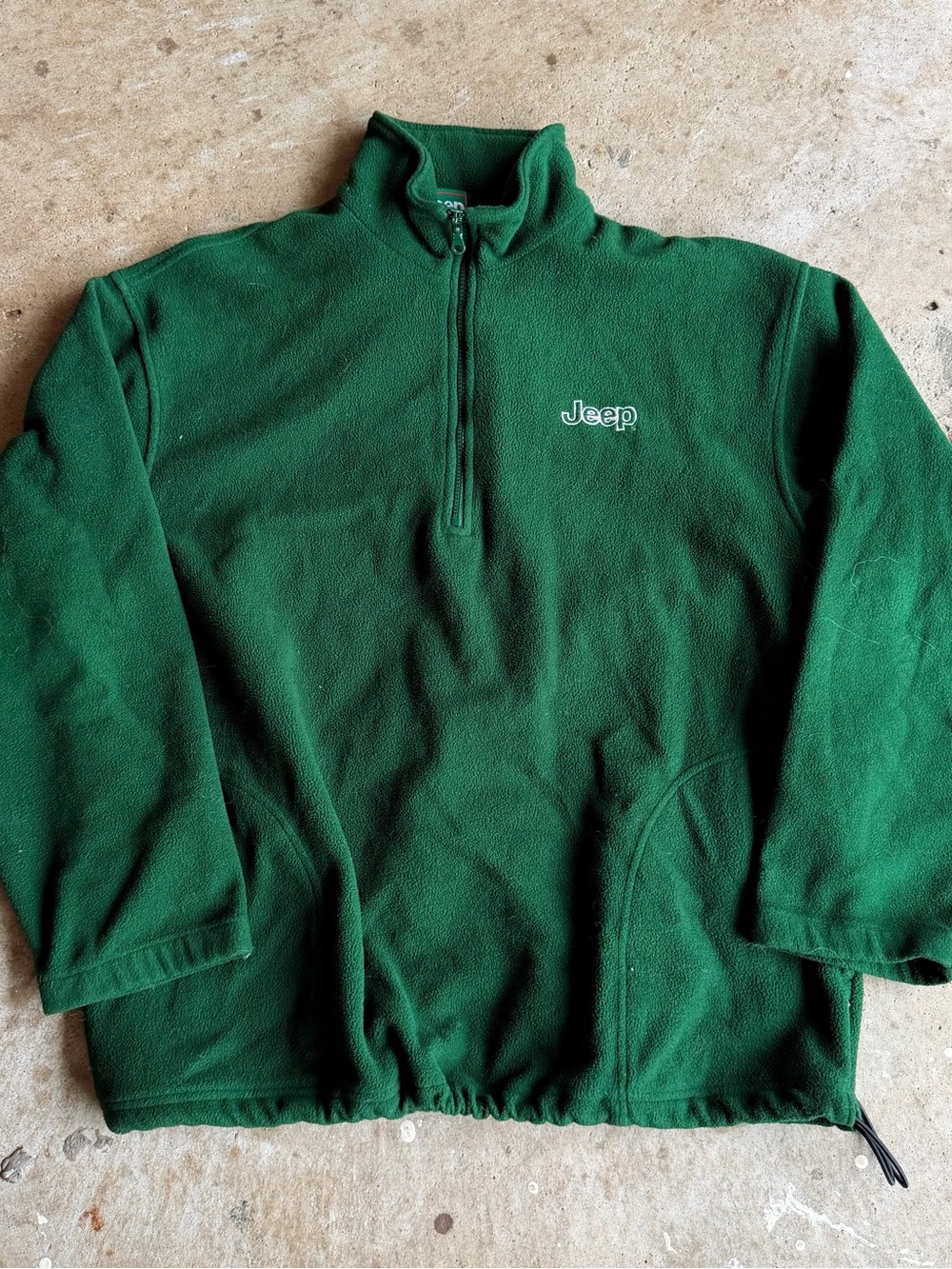 Jeep Men's Forest Green Half-Zip Fleece Pullover